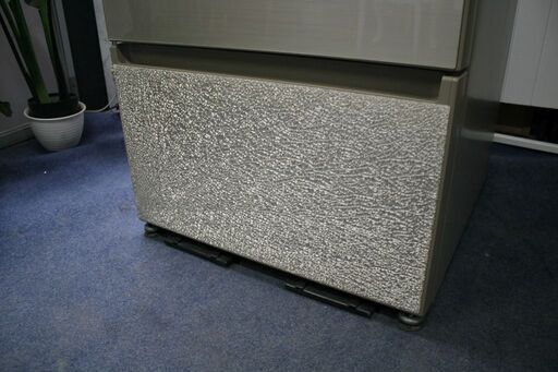 R1871) パナソニック 中古 5ドア NR-E431GV-N 411L ガラストップ(割れ 