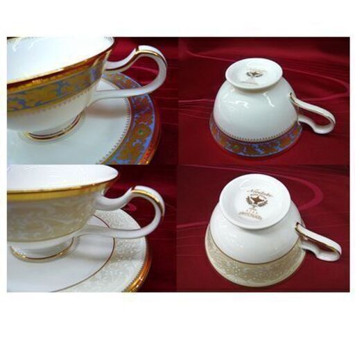 2客セット Noritake カップ＆ソーサー】グランブロシェ ホワイトパレス