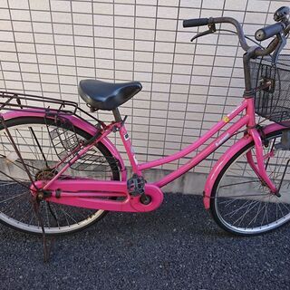 自転車　ピンク