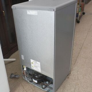 ▷冷蔵庫 75L 2017年製 1ドア アクア AQR-81E AQUA グレー コンパクト