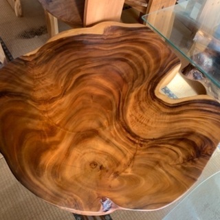 訳あり【高級バリ家具⑤】入手困難　一枚板　チーク・マホガニー 訳あり【高級バリ家具⑤】入手困難 一枚板 チーク・マホガニー