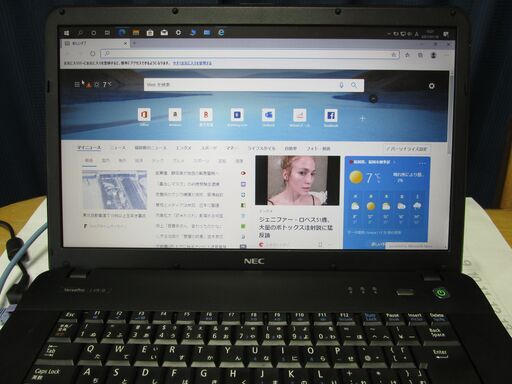 NEC ノートパソコン WIN10　office有　画面は大きく外観はきれいです。インターネット専用機ではいかがですか？