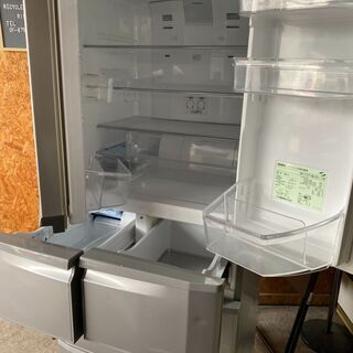 F1808 サンヨー 6ドア冷蔵庫 365L シルバー