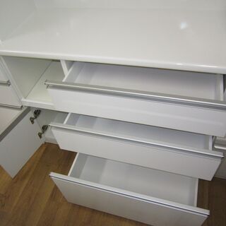R243 高級松田家具 キッチンボード、食器棚 幅117cm 美品