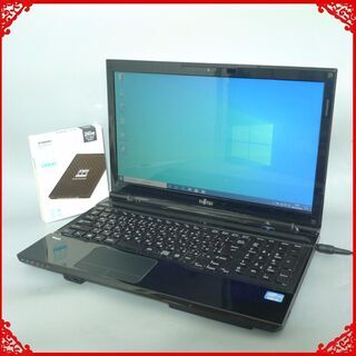 送料無料 新品SSD240GB 1台限定 ノートPC 中古良品 15.6型 富士通 AH45/K 第3世代Core i3 8GB BD-RE 無線 Bluetooth カメラ Win10 Office 送料無料 新品SSD240GB 1台限定 ノートPC 中古良品 15.6型 富士通 AH45/K