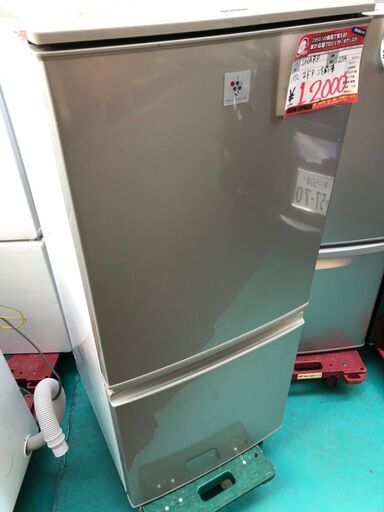 ☆中古 激安！！ SHARP　ノンフロン冷凍冷蔵庫　137L　SJ-PD14Y-N形　2014年製　DA006　￥12,000！！