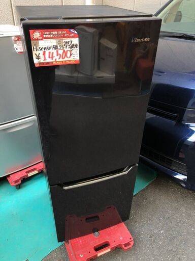 ☆中古 激安！！ Hisense 冷蔵庫　2ドア　2017年製　HR-D15AB　150L　DA007　￥14,500！！