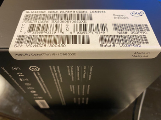 Intel Core i9-10980XE 未使用品