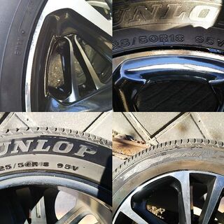 4本セット〓225/50R18〓 18-7J+48★5H-114.3★DUNLOP-SP SPORT270★50系エスティマ等★直接引取可【横浜市】