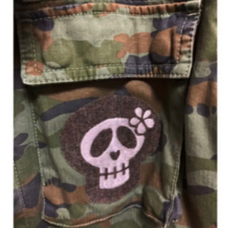 美品　LEONジローラモ監修　ジミーズチャーマー迷彩　スカル　ファージャンパー