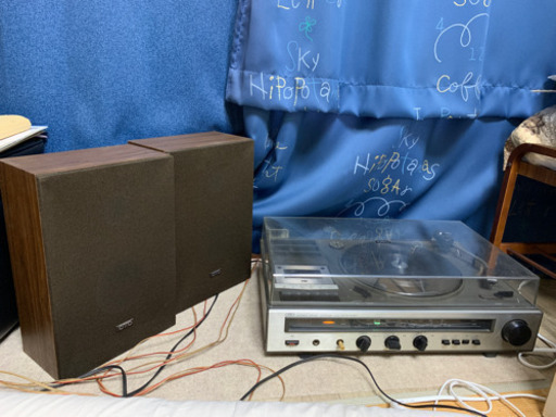 【レコードプレイヤー】OTTO / SANYO オットー/サンヨー　オーディオ・センター DCW-M100 / SX-1M10/ 取扱説明書付き　※動作未確認（引き取り限定）