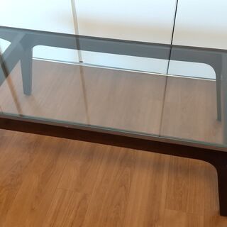 おしゃれガラステーブル（120cm×50cm×高さ38.5cm）