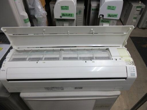 K02094　富士通　中古エアコン　主に6畳用　冷2.2kw／暖2.2kw