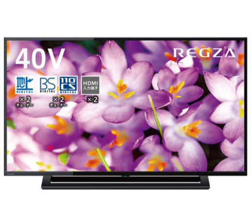 東芝 40V型 液晶テレビ レグザ 40S22 フルハイビジョン 外付けHDD ウラ録対応