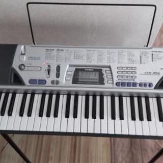 CASIO 容赦 電子ピアノ 電子キーボード CTK-496 ACアダプター付