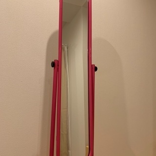 【ネット決済】全身姿見　全身鏡　ピンク