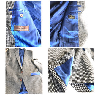 フルオーダー　ONLY銀座店　ジャケット　千鳥格子　チェック　モノクロ