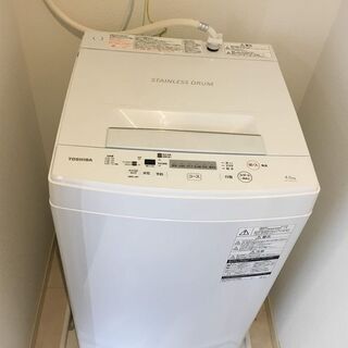 【ネット決済・配送可】【美品です】全自動洗濯機　東芝　AW-45...