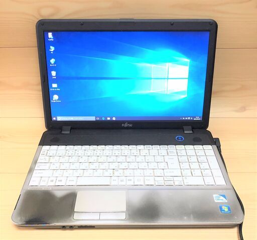 赤字覚悟 送料無料 ノートPC 中古動作良品 15.6型 富士通 A512/F Celeron 4GB 320G DVDマルチ Windows10 テンキー付 Office