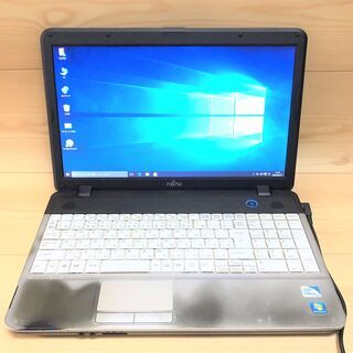 赤字覚悟 送料無料 ノートPC 中古動作良品 15.6型 富士通 A512/F Celeron 4GB 320G DVDマルチ Windows10 テンキー付 Office 赤字覚悟 送料無料 ノートPC 中古動作良品 15.6型 富士通 A512/F