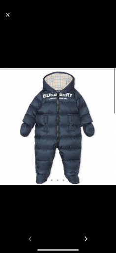 【BURBERRY】ベビー ダウン ダウンフィルド パファースーツ　ネイビー