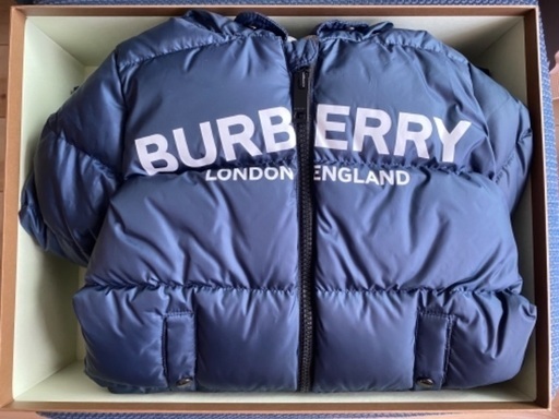BURBERRY】ベビー ダウン ダウンフィルド パファースーツ ネイビー