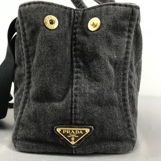 PRADA プラダ 黒デニム カナパPM 2wayショルダートートバッグ 2014年購入