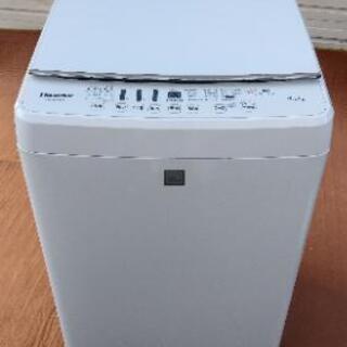Hisense　洗濯機　4.5k 2017年製　中古美品