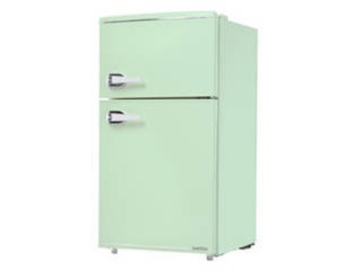 冷蔵庫 85L エスキュービズム 2ドアレトロ ライトグリーン WRD-2090G