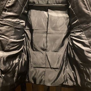 5351 POUR LES HOMMESプールオム　2WAY切替レザーダウンジャケット