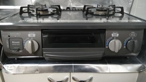 リンナイ 2口グリル ガスコンロ 美品
