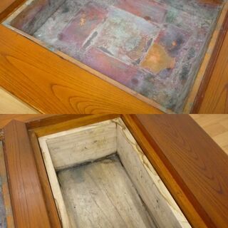 無垢 けやき/ケヤキ/欅材 長火鉢 四尺 和家具 囲炉裏 座敷机 座卓　/SR2F