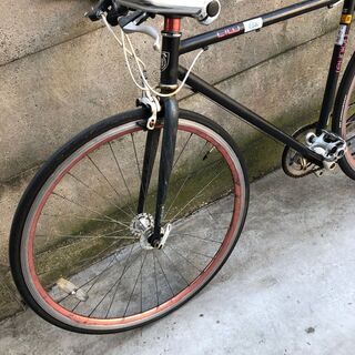 クロスバイク 8段変速 reunion LIW 黒