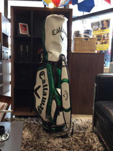 中古品 Callaway LEGACY GOLF BAG ホワイト×グリーン