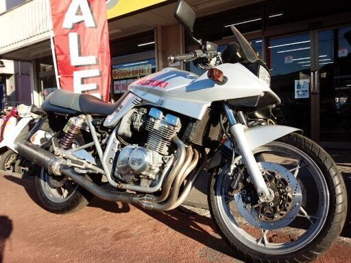NO.3640　ＧＳＸ４００Ｓカタナ　ヨシムラカーボン集合マフラー　シルバー　☆彡