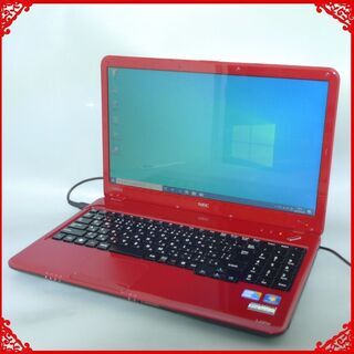 送料無料 レッド希少品 ノートPC 中古良品 15.6型 NEC LS550DS6R Core