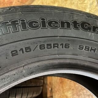 GOODYEAR EfficientGrip ECO 215/65R16 16インチ 夏タイヤ 4本 2015年製 バリ溝 アルファード エルグランド等　(MTH64) クレジットカード QR決済可能