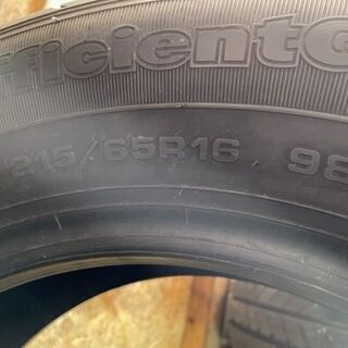 GOODYEAR EfficientGrip ECO 215/65R16 16インチ 夏タイヤ 4本 2015年製 バリ溝 アルファード エルグランド等　(MTH64) クレジットカード QR決済可能