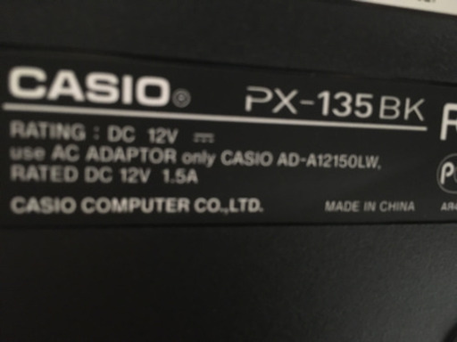 i179 CASIO PX-135BK 2012年製　カシオ　電子ピアノ