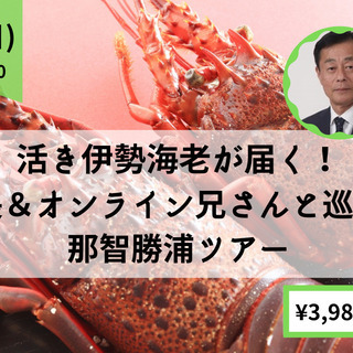 締切間近！活き伊勢海老が届きます！町長＆オンラインお兄さんと巡る【那智勝浦オンラインツアー】 の画像