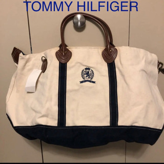新品TOMMY HILFIGER キャンパス旅行バック/紺色