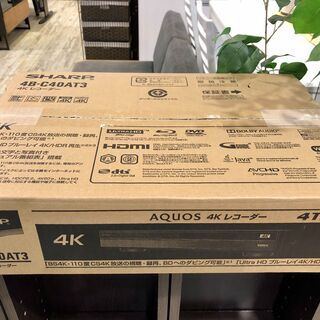 【新品未使用品】SHARP　AQUOS　4ｋレコーダー　4B-C...