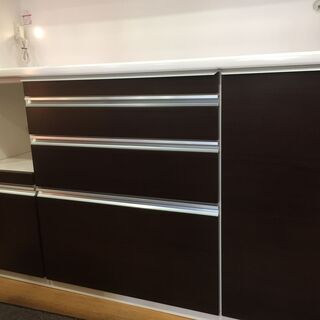 【愛品館市原店】松田家具 スライド扉キッチンボード 【管理IKB006677-003】