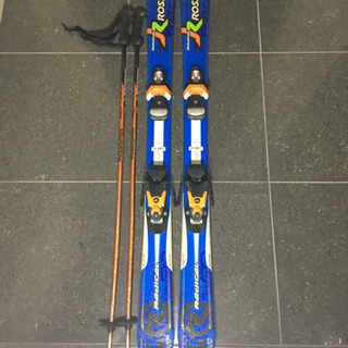キッズ スキー板&ストック セットロシニョール(120センチ) - 子供用品