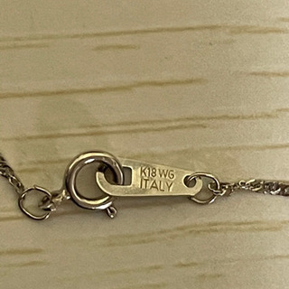 ネックレス K18WGITALY アコヤ真珠 7ミリ珠ペンダント