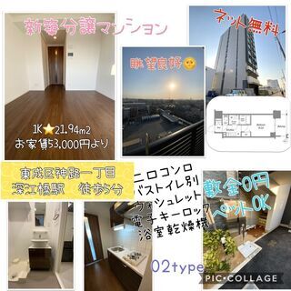 ペットも飼える新築分譲マンション！最新電子ロックキー★まだまだ空...