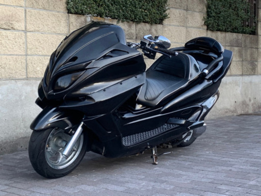 ガンメタリックラメ入り【YAMAHA マジェスティ】フルカスLEDレインボー!!