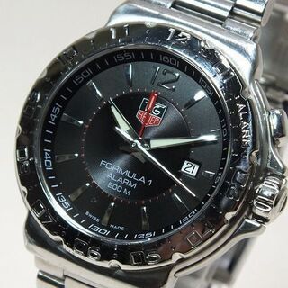 【苫小牧バナナ】電池交換済み TAG HEUER/タグホイヤー WAC111A フォーミュラ1 アラーム付き クオーツ/デイト/メンズ/腕時計/黒文字盤♪