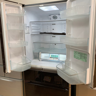 訳アリ】美品 2015年製 HITACHI 475Lフレンチドア冷蔵庫 R-G4800E XT 