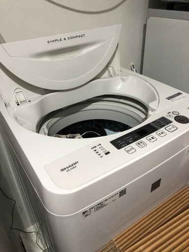 【1/30(土)12:00迄】SHARP19年製洗濯機【10,000円】